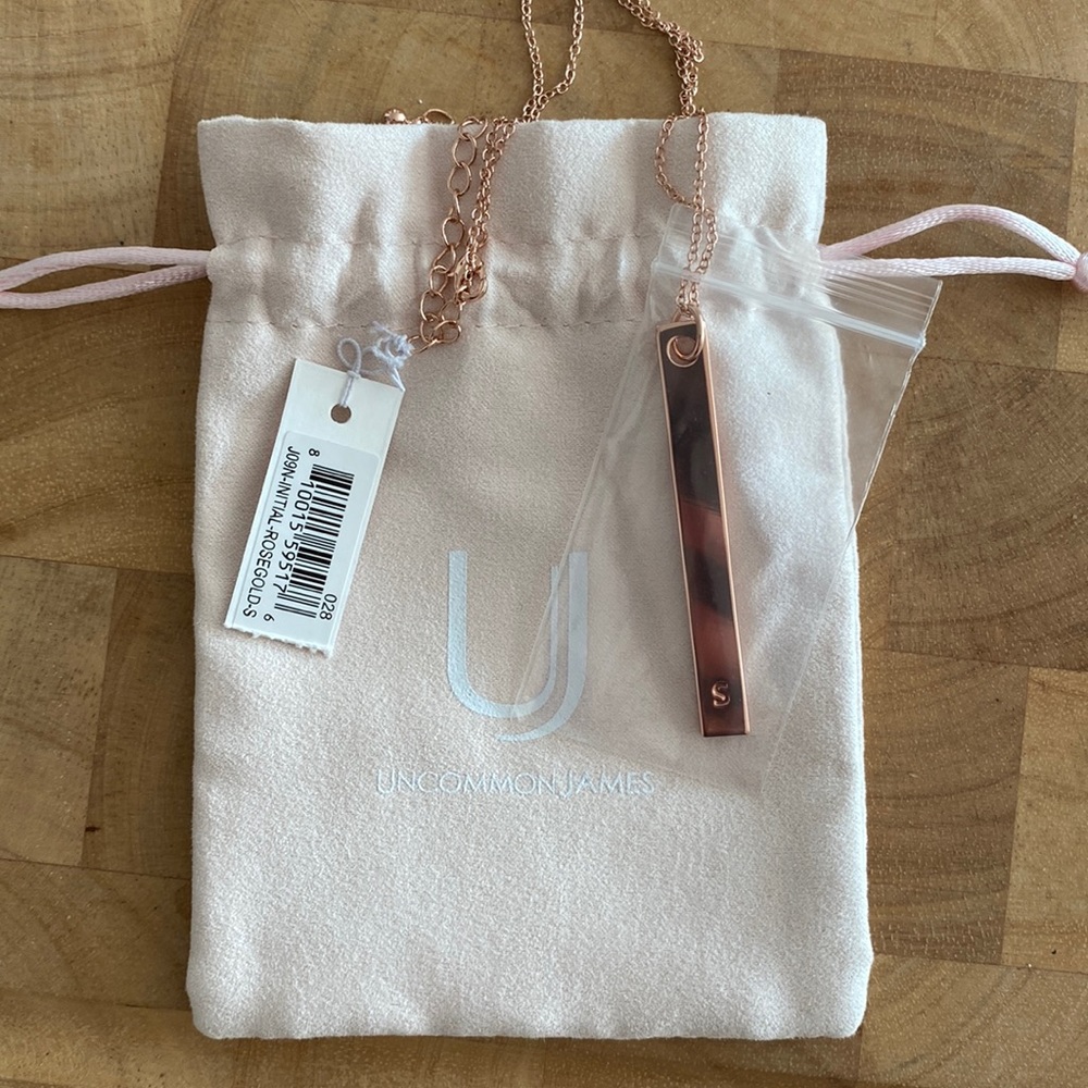 Uncommon James Rose gold initial necklace